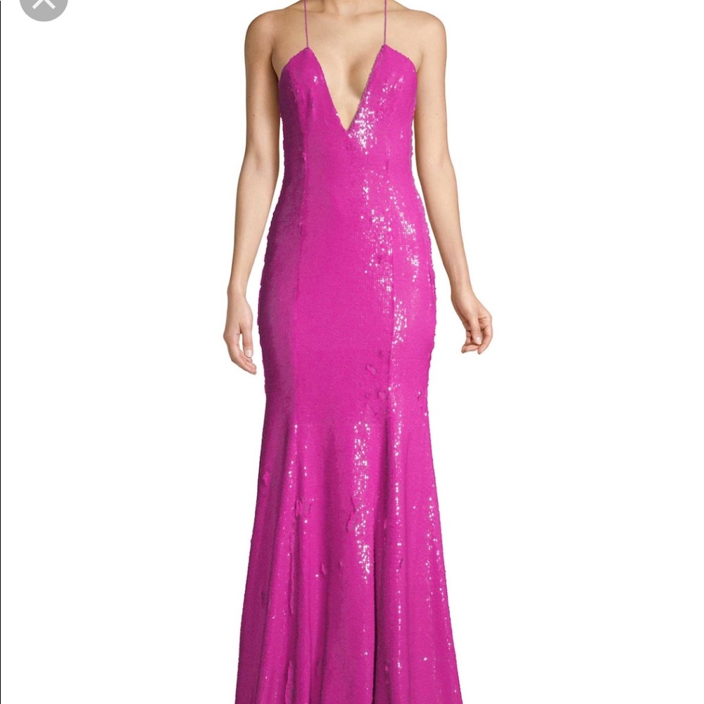 Jay Godfrey Fuschia Sequin gown